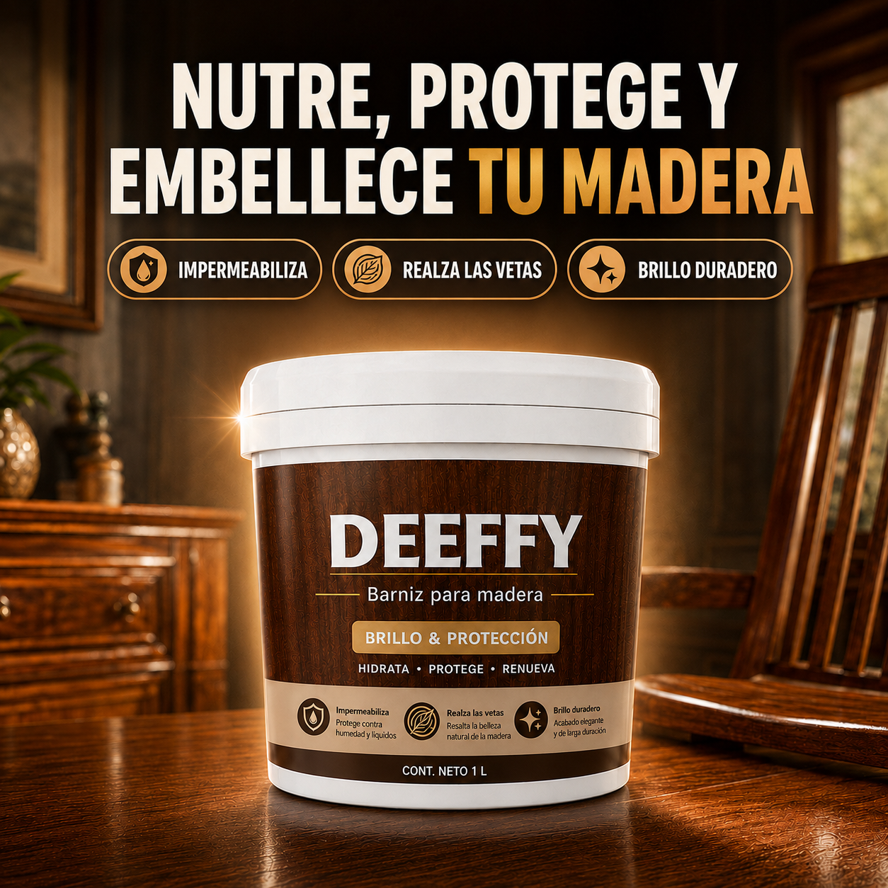 BARNIZ RENOVADOR DE MADERA - DEEFFY®