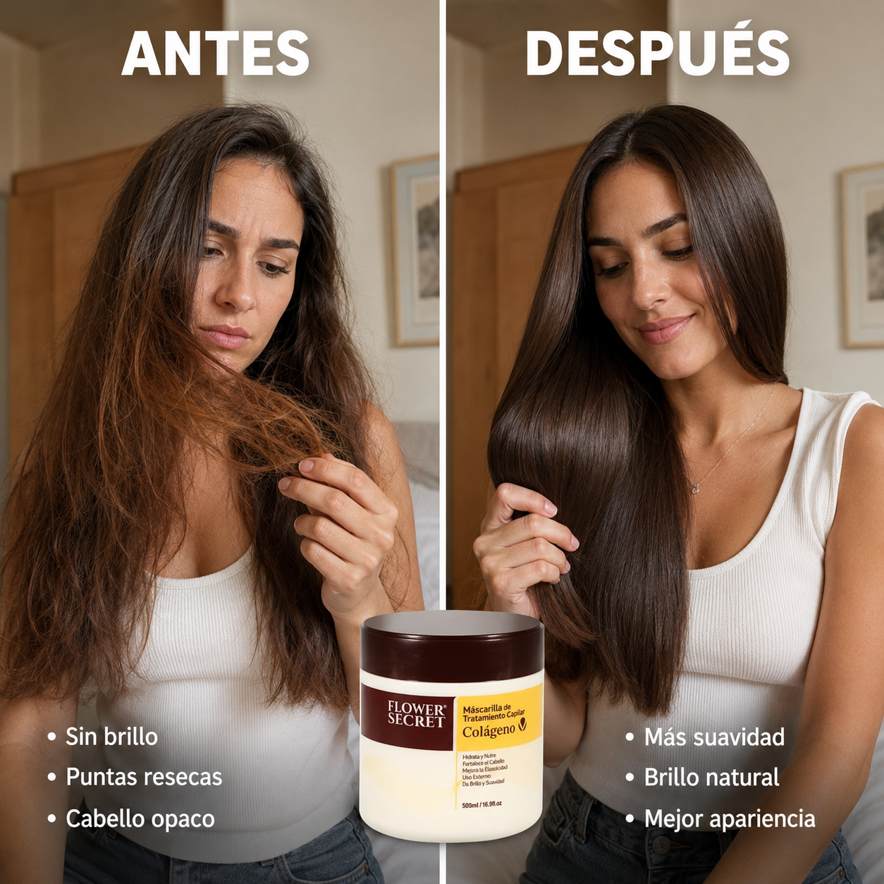 Mascarilla Capilar con Colágeno 5ОО𝐌𝐋 - Flower Secret®